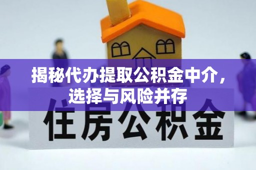 城子河揭秘代办提取公积金中介，选择与风险并存