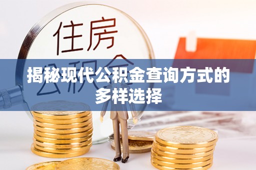 城子河揭秘现代公积金查询方式的多样选择