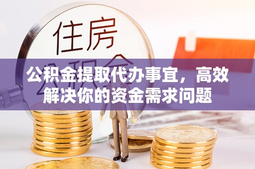 城子河公积金提取代办事宜，高效解决你的资金需求问题