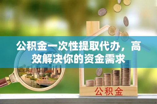 城子河公积金一次性提取代办，高效解决你的资金需求